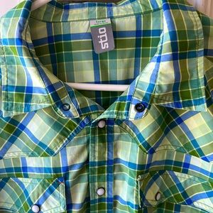 Stio Men’s Plaid Shirt // Size Large // Full Snaps
